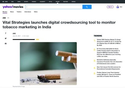 a  new digital platform the Tobacco Enforcement and Reporting Movement (TERM) from global health organization Vital Strategies has been launched to provide a digital tool to regularly monitor and track tobacco marketing via online conversations, news, social media and media coverage.